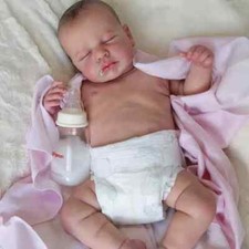 Soft Body Touch Reborn Baby Girl Boy Doll Random Clothes Pacifier Feeding Bottle