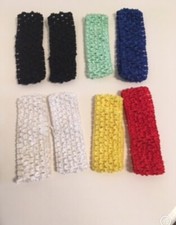 Lot Of 8 Headbands For Toddler To Preteen Bright Colored Stretchy Weave Headband