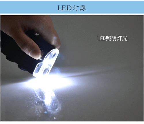 60X-100X LED&UV Light Source Identification Magnifier Pocket Handheld Microscope - Picture 9 of 18