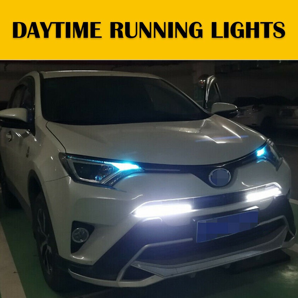 AUXITO 2x Switchback DRL Tube Lights – Amber/White Sequential Flow Turn Signal Strip 6" LED
