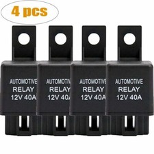 4Pcs DC 12V 40A 40 AMP Car Auto Automotive Van Boat Bike 4 Pins SPST Alarm Relay