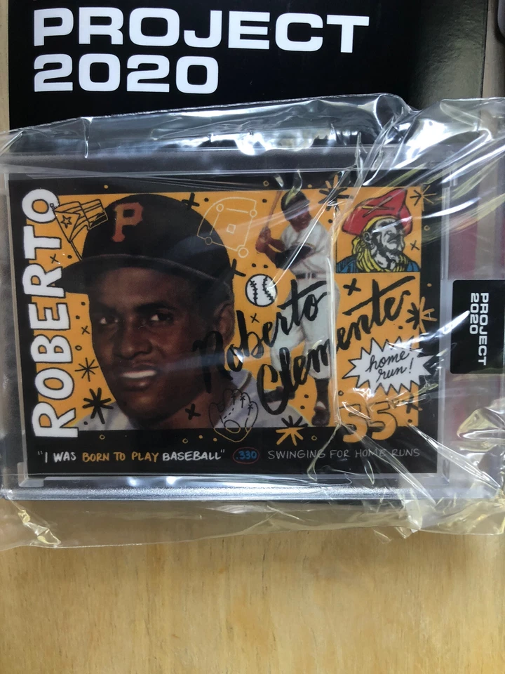 Lot Of 4 Topps Project 2020 #110 - Roberto Clemente by Sophia Chang PR 12,077 - Image 4 of 4