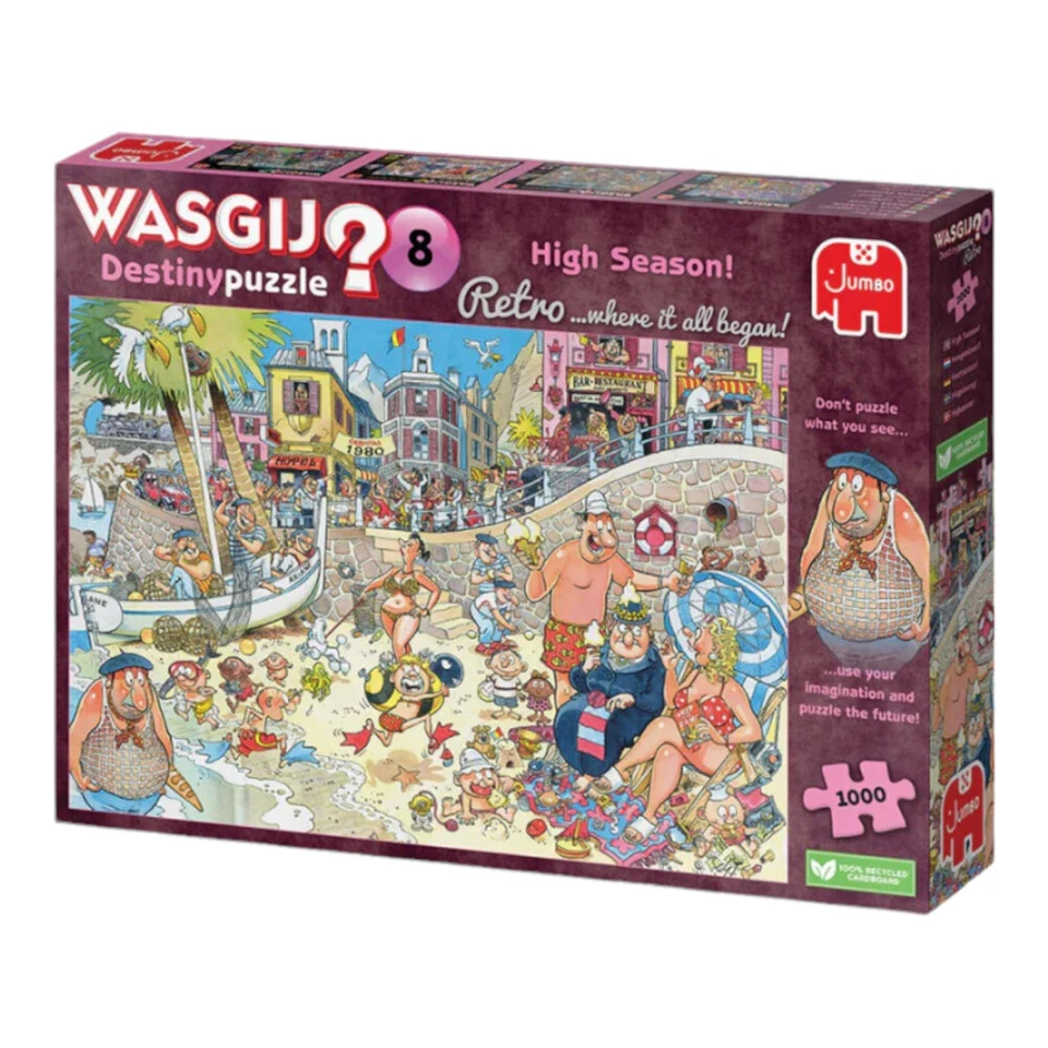 Wasgij Retro Destiny #8 High Season 1000pc Jigsaw Puzzle NEW