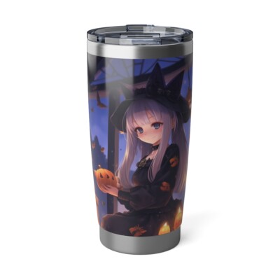 Cute Fall Halloween Anime Manga Style Witch Spooky, Pumpkins, Haunt 20oz Tumbler