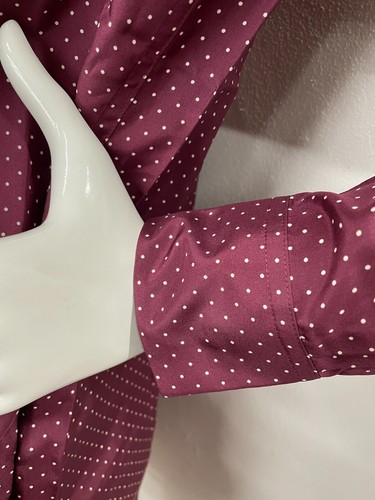 NWT $195 Thakoon Silk Wrap Tie Shirt Dress In Maroon Size: Large - Picture 7 of 7