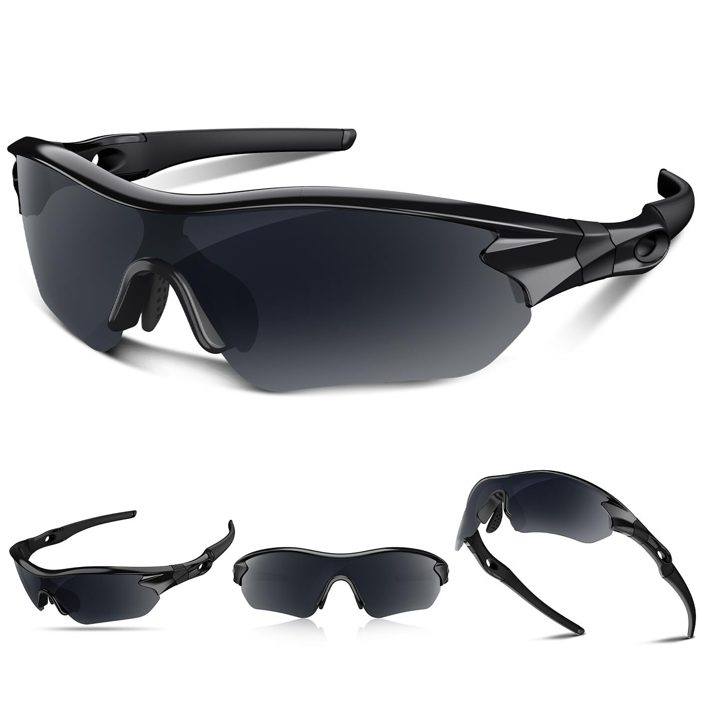 Polarized Sports Sunglasses for Men Women Youth Baseball Running Fishing Tennis