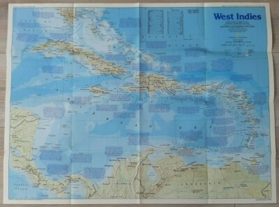 National Geographic  Map Making of America - West Indies. (Nov, 1987).