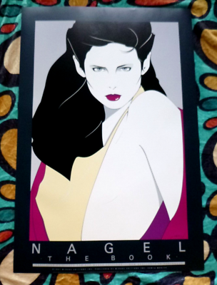 Vtg 1981 Patrick Nagel The Book Lithograph Art Poster Mirage 