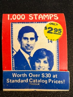 VINTAGE MATCHBOOK - PRINCESS DIANNA AND PRINCE CHARLES - VERY NICE - UNSTRUCK!