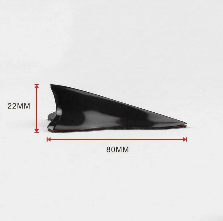 Nuevo 10x Negro Vórtice Generador 3D Aleta de Tiburón Jet Techo Trasero Alerón Difusor Foto 3 de 4