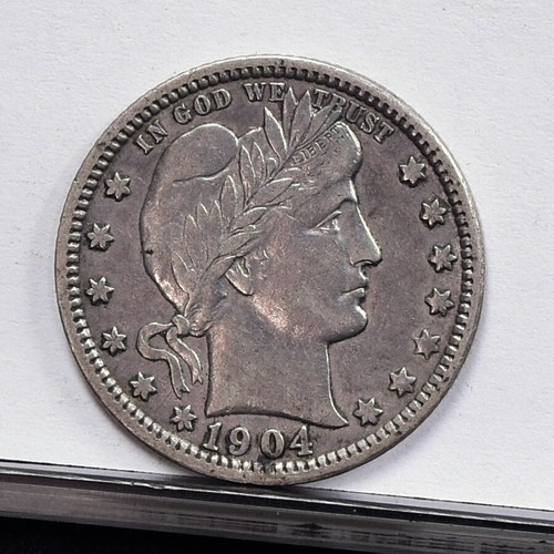 1904-O Barber Quarter - XF Details, Cleaned (#58670-L) - Picture 4 of 8
