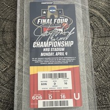 2016 NCAA Final Four Basketball Championship Full Ticket Jay Wright Auto Graded