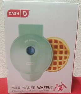 Dash Mini 4" Waffle Maker Non Stick AQUA Color