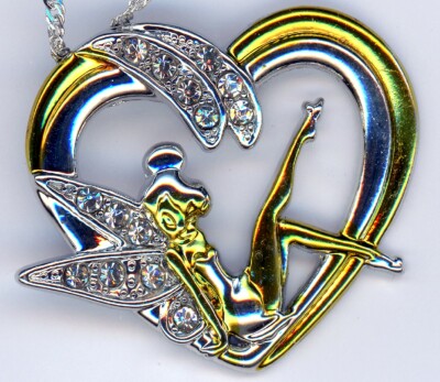 Hollow Heart Fashion Creative Diamond* Female Fairy Pendant Elf