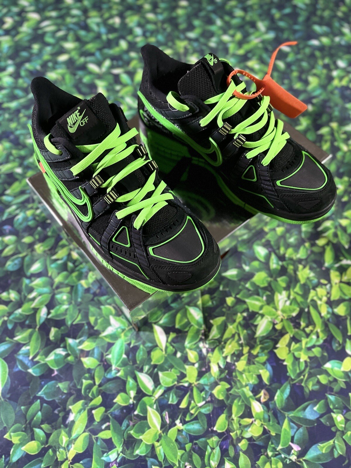 OFF WHITE X NIKE Taglia 8 5 Nike Air Rubber Dunk x Off White Low Green Strike