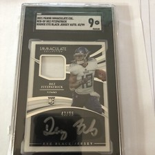2021 Immaculate Eye Black Jersey Dez Fitzpatrick /99 SGC 9