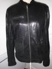 BLOUSON EN CUIR ZADIG & VOLTAIRE COULEUR NOIRE TAILLE 1