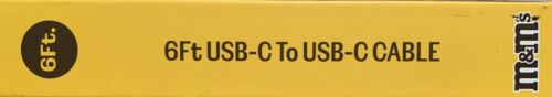 NEW Red M&Ms Candy USB-C To USB-C 6ft Charging Cable - Picture 3 of 7
