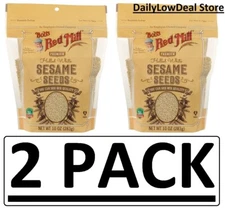 2 PACK - Bob's Red Mill Premium Hulled White Sesame Seeds 10 oz (Total 20 oz)