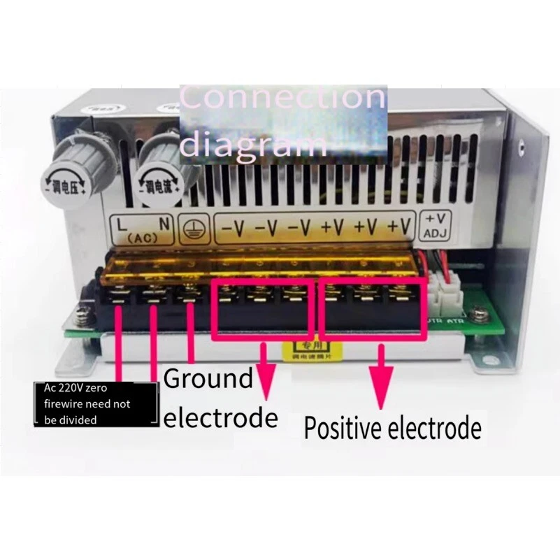 Metal Power Supply Adapter Adjustable Switching Display 1000W DC0-220 AC110-220V - Image 4 of 4