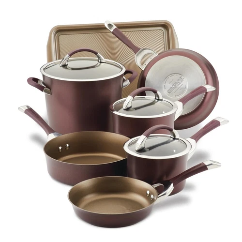 Circulon Symmetry Hard-Anodized Nonstick 11-Piece Cookware Set