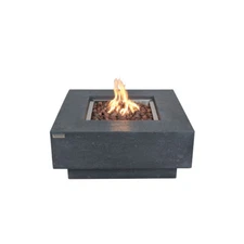 Elementi Manhattan 36” Square Fire Pit Table- Propane - Dark Gray OFG103DG