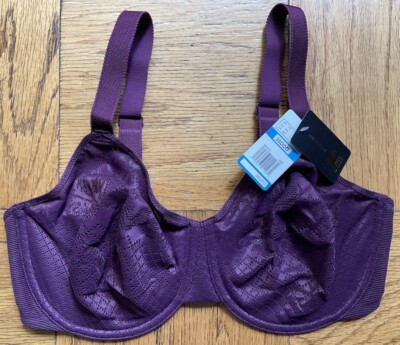 36DDD - WACOAL  Visual Effects Minimizer Bra, Italian Plum, New