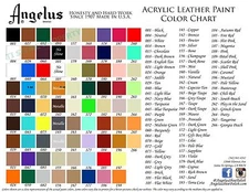 2 Bottles Angelus Acrylic Leather Paint /Dye - Leather & Vinyl - 4 oz- Original