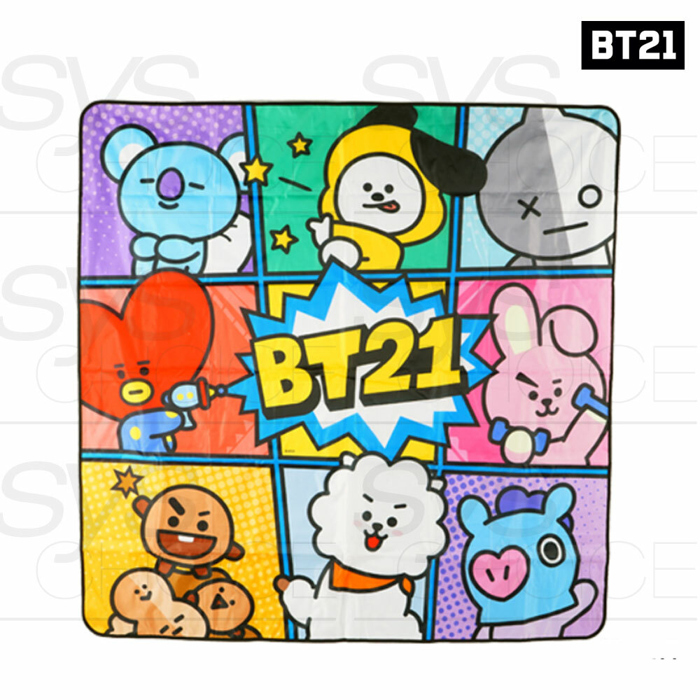 BT21 ブックマーク　バンダナ　セット BTS BT21 Official Authentic Goods Picnic Mat 1450 x 1450 mm + Free