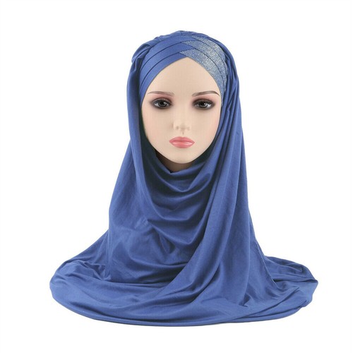 Cappello donna musulmano istantaneo pronto all'uso hijab sciarpa scialle stola foulard copricapo - Foto 9 di 41
