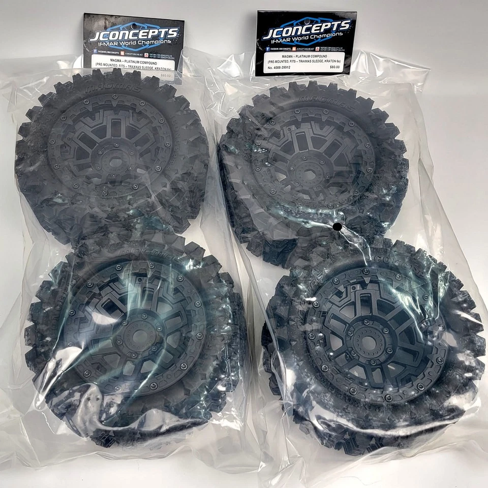 4 колеса ступицы JConcepts 4088-39912 Magma — предварительно смонтированные на JC #3450B 17 мм Kraton6s - Изображение 3 из 4