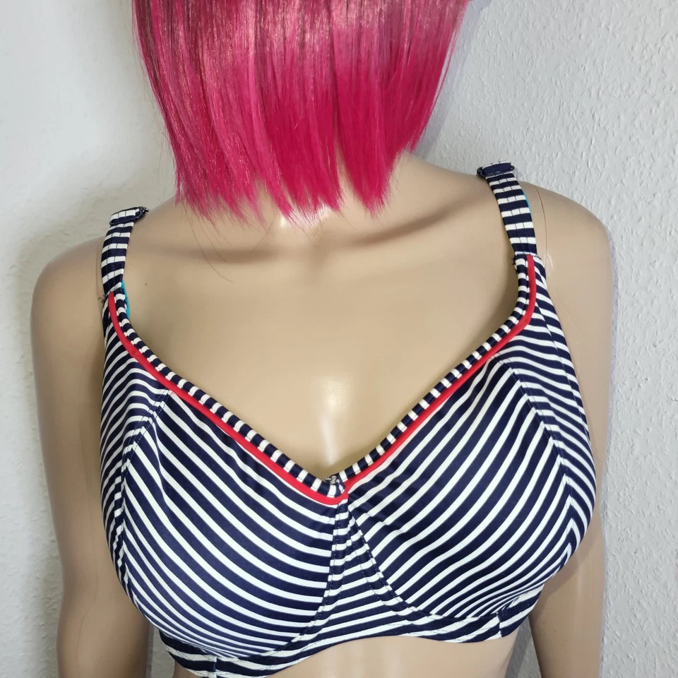 Luxus Bikini Set, Freya Paris, Größe S 75/34/36 Cup G, Streifen Marine Damen neu - Bild 4 von 4