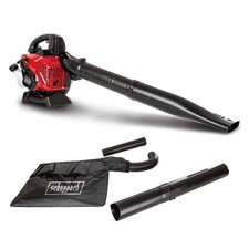 Scheppach LBH3500P Petrol Leaf Vacuum Blower Shredder, 25.4cc, 260km/h, 50L Bag