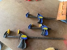 Lot of 5 Bar Clamps: Irwin Quick-Grip One-Han...