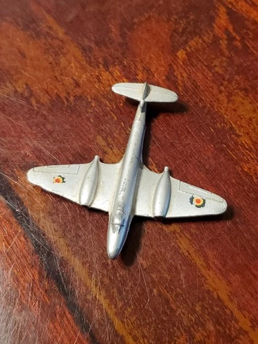 Vtg Dinky Toys Gloster Meteor Fighter Mini Diecast Airplane 1940s/1950s