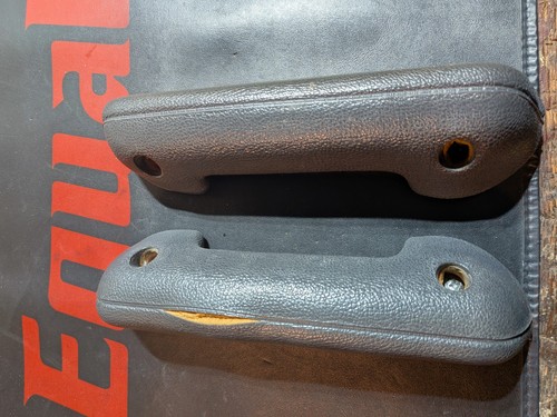 87-95 Nissan Hardbody Pickup D21 Door Handle Armrest Set DARK GRAY W/Screws OEM