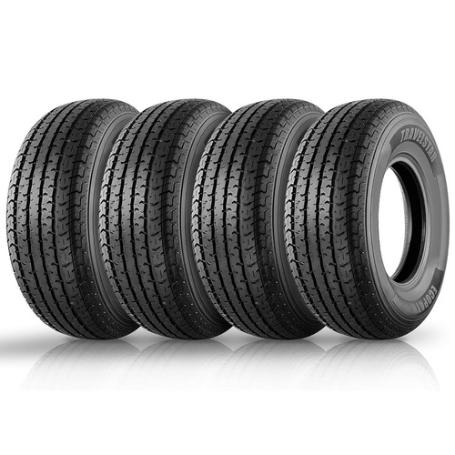 Set of 4 Travelstar Ecopath ST225/75R15 117M 10Ply Trailer Tires 225 75 15