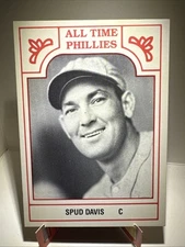 1986 TCMA All Time Philadelphia Phillies Red/White Border Spud Davis #4PP