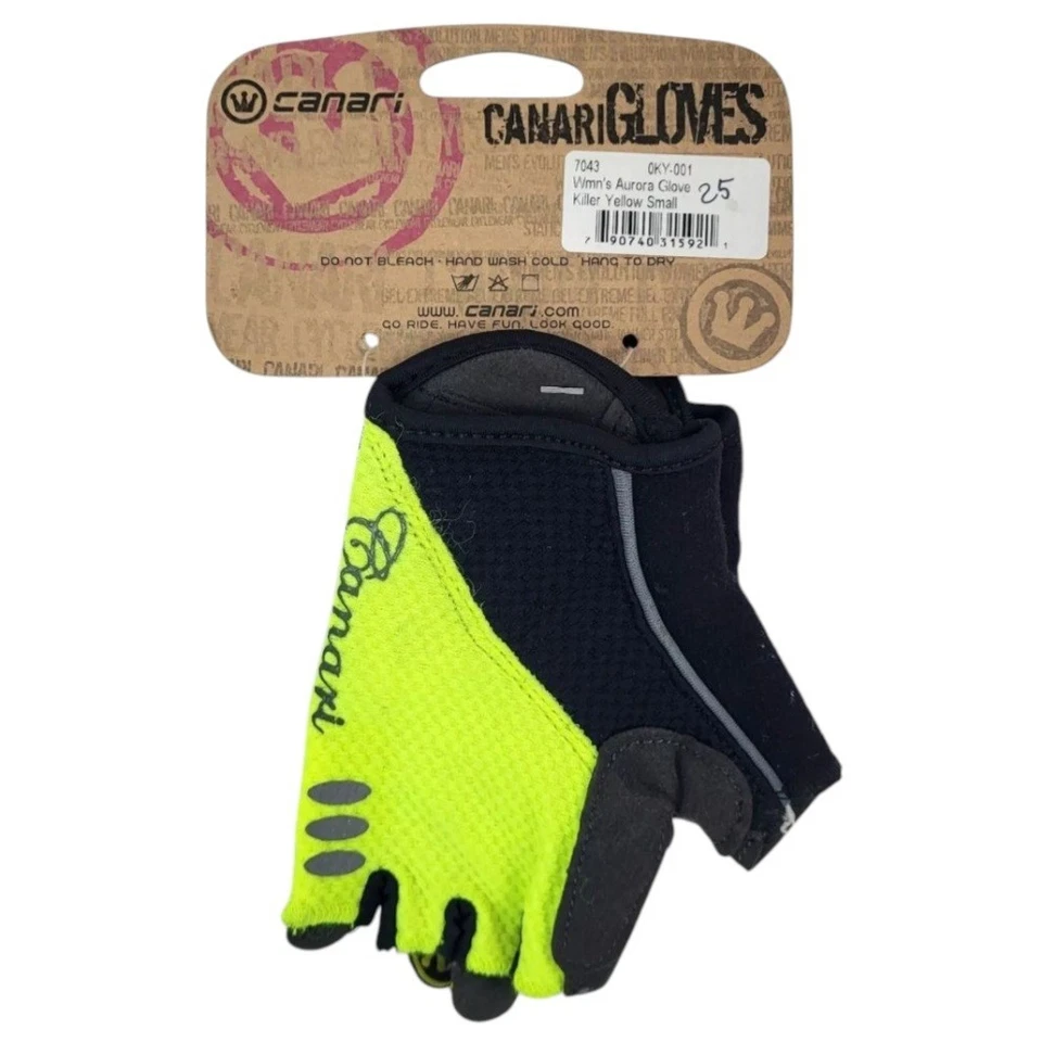 Canari 女式 Aurora 骑行手套 - 杀手黄色 - 尺寸 S — 第 2/4 张图片