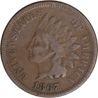 1867 Indian Head Cent ~ Fine