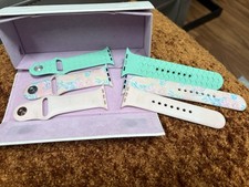 Apple Watch Silicone Band Strap 3/Pc Series 1/2/3/4/5/6/ Sz 42/44mm M/L NEW