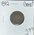 1892 INDIAN HEAD CENT ~ GOOD+ ~NICE COIN~
