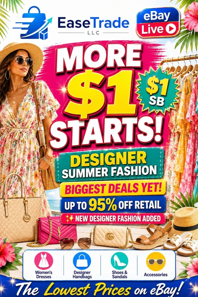 🔥 MORE $1 Starts! Designer Summer Fashion Blowout!