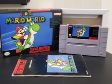 Super Mario World Nintendo SNES Fan-Made Box W/ Authentic Cartridge Manual CIB