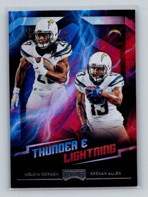 Keenan Allen / Melvin Gordon 2018 Panini Playoff Thunder & Lightning #6 Chargers