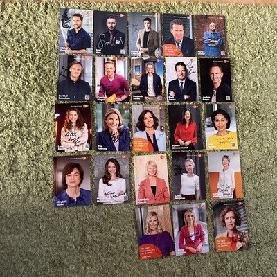 23 Autogrammkarten ZDF Moderatoren  2026 handsigniert