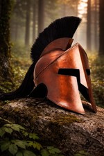 Gran Rey Leonidas Spartan 300 Película Cobre Casco Reenectmenet Réplica