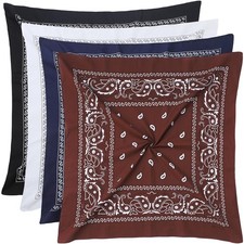 100 Cotton 27" x 27" Large Bandanas for Men Women