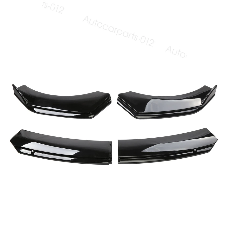 For Dodge Stratus Glossy Black Front Bumper Lip Splitter Body Kit +Side Skirts Foto 4 de 4