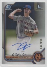 2022 Bowman Draft Chrome Pick Refractor 47/499 Tyler Stuart #CDA-TST Auto 6fs